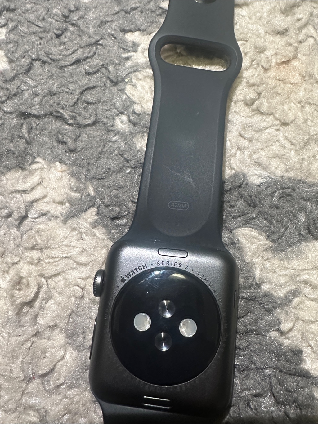 Apple Black Smartwatch With Black Silicone Band — image 2 of 2